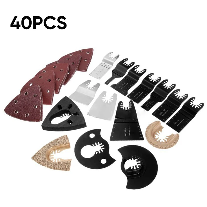 

New 40pcs Multi Function Oscillating Tool Saw Cutter Rasp For Fein Multimaster High Quality