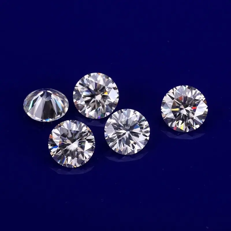 Оптовая продажа EF цвет 3.5ct 9 5 мм четкость VVS круглый блестящий порезной моиссанит