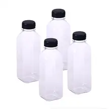 4 шт. бутылки для напитков, бутылки для напитков, легкие пластиковые пищевые нетоксичные бутылки для хранения сока, воды, питьевой