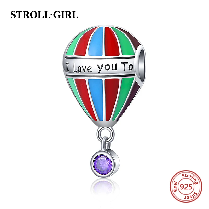 

Fit Authentic Pandroa Charms Bracelets Silver 925 color enamel Balloon Beads Sterling-silver-Jewelry For Lover women boy gifts