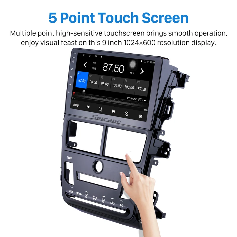 Cheap Seicane Stereo 9" HD Android 8.1 Auto Radio GPS 2Din Navi for Toyota Vios 2018 Auto Air Conditioner Touchscreen WIFI Bluetooth 2