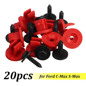 

20pcs Engine Undertray Fastener Snap Clips Buckle Bottom Shield Guards Screws Clamps For Ford For C-Max For S-Max