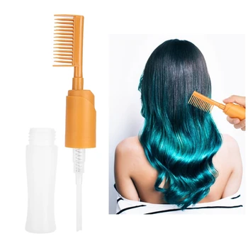 

professional 80ml Hair Dye Bottle with Graduated Scale + Comb Head Hairdressing Coloring Dye Essential hair comb