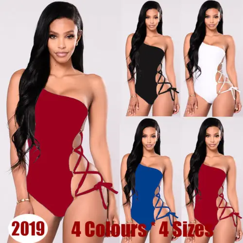 

USA 2019 Women Sexy Padded Push Up Beachwear Monokini Swimsuit Swimwear Bikini