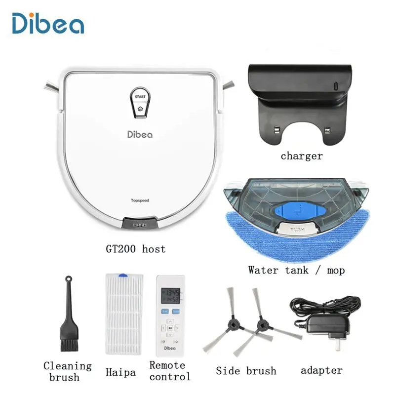 

Dibea GT200 Wireless Intelligent Sweeping Robot Home Automatic Vacuum Cleaner Mopping Floor Cleaning Machine Gyroscope