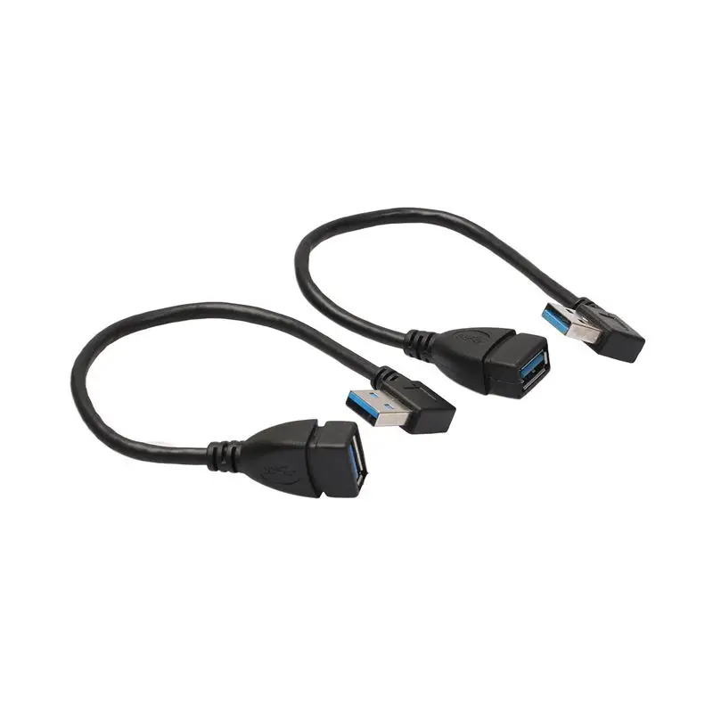 2 шт 6 дюймов SuperSpeed USB 3 0 угол от мужчины до женщины удлинитель-2 упаковки каждый