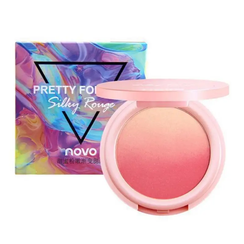 

4 Colors Baked Blush Makeup Cosmetic Natural Baked Blusher Powder Palette Charming Cheek Color Make Up Face Blush
