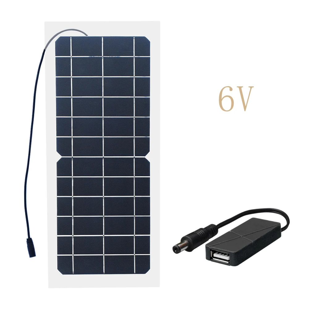 

Xinpuguang 10W 18V/12V/6V Solar Panel Semi-Flexible Cable Monocrystalline Cells DIY Module USB Connector Charger DIY Kit Outdoor