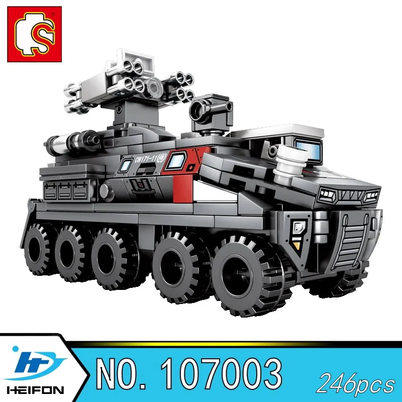 

The Wandering Earth CN171 Troop carrier Military Series Building Blocks Bricks Model toys Sembo 107003