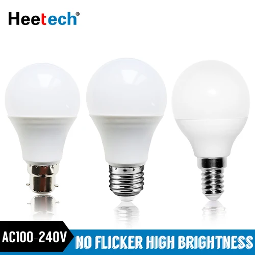 LED E27 LED 램프, E14 B22 전구, 차가운 또는 따뜻한 흰색 스포트라이트 램프, 3W, 5W, 7W, 9W, 12W, 15W, 18W, 220V, 110V 2