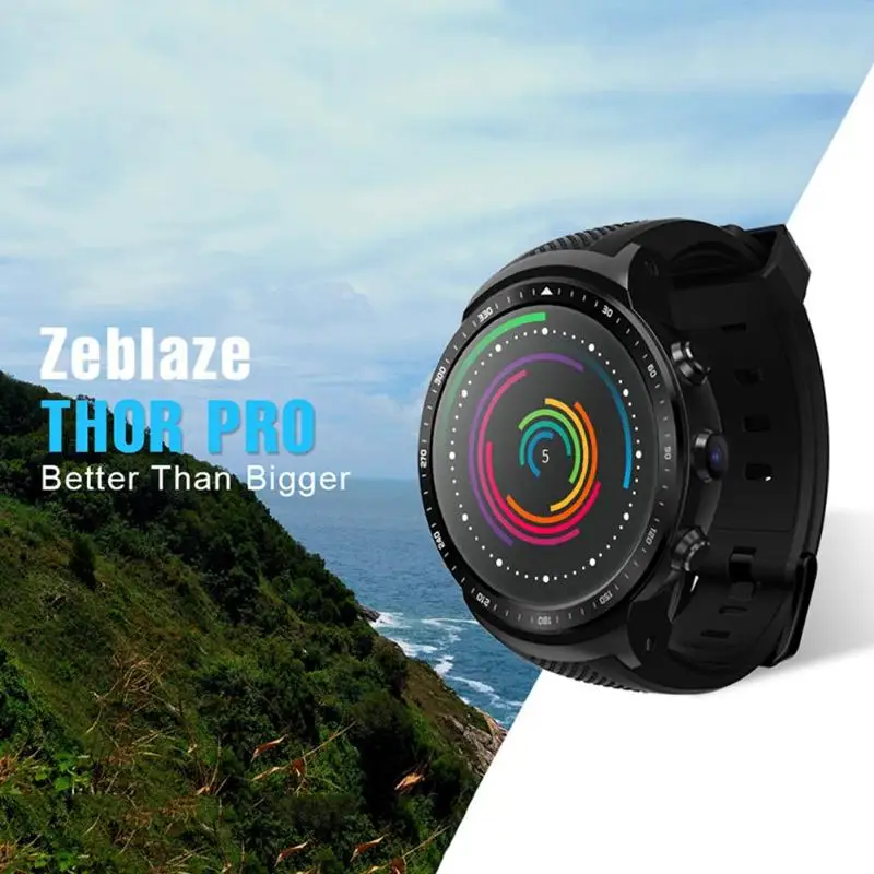 Zeblaze Thor PRO 3g gps Смарт-часы телефон 1,5" Android 5,1 четырехъядерный 1 ГБ 16 ГБ МП камера монитор сердечного ритма спортивные умные часы