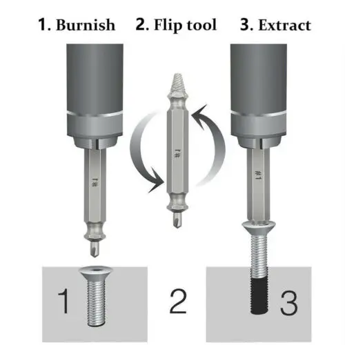 

Remover 4PCS Speed Out Set Damaged Screw Extractor Bolt Bits Guide Tool Drill