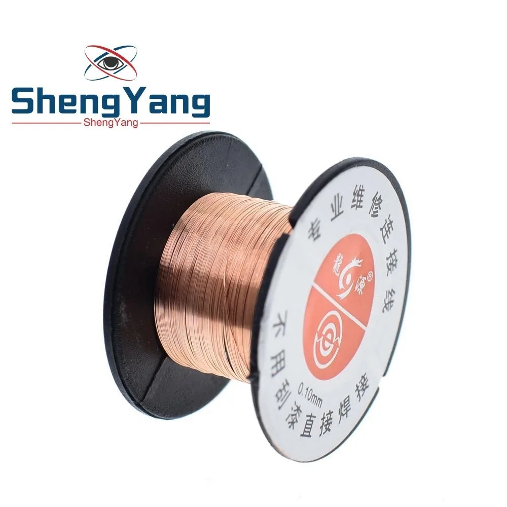 

ShengYang 1PCS 0.1mm PCB Link Wire Copper Soldering Wire Maintenance Jump Line PCB Welding Mobile Phone Computer Repair Tools