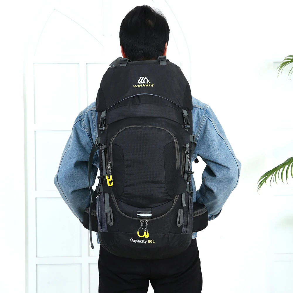 60л водонепроницаемый походный рюкзак Оксфорд Кемпинг Альпинизм Велоспорт рюкзак открытый спортивная сумка с дождевиком
