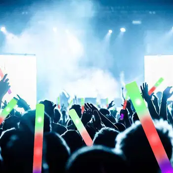 

30pcs/Pack Magic Multi Color LED Foam Glow Stick Fluorescent Light Sticks Flashing Lights With 3 Flash Modes For Concert Party