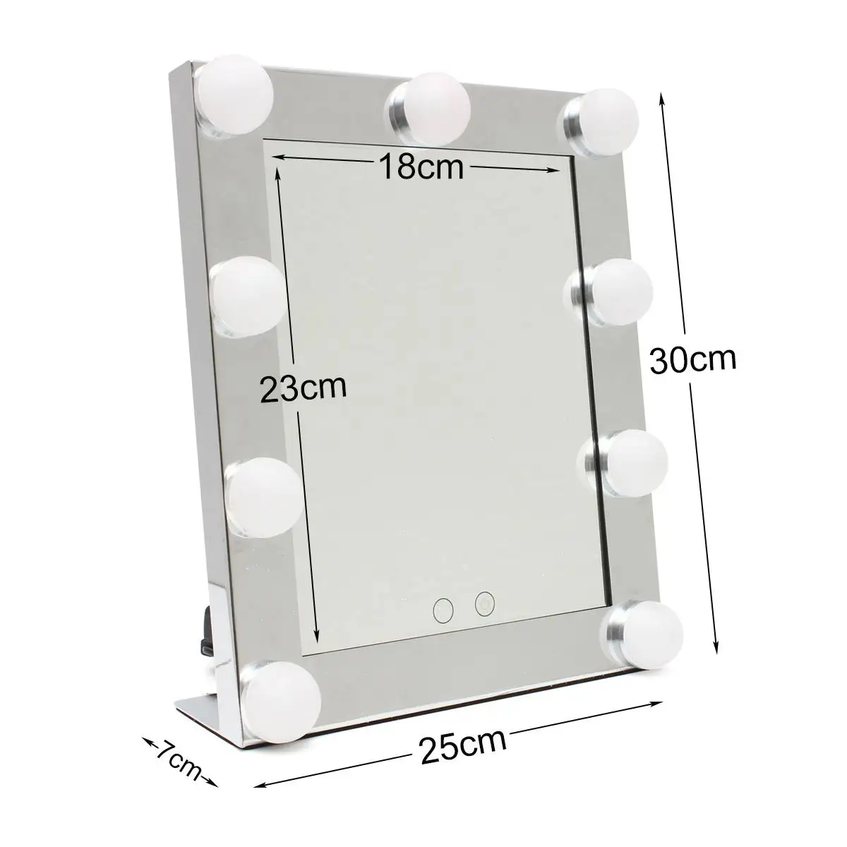  Vanity Tabletops Lighted Makeup Mirror With 9 LED Bulb Lights Touch Screen Beauty Mirror Adjustable - 32977514075
