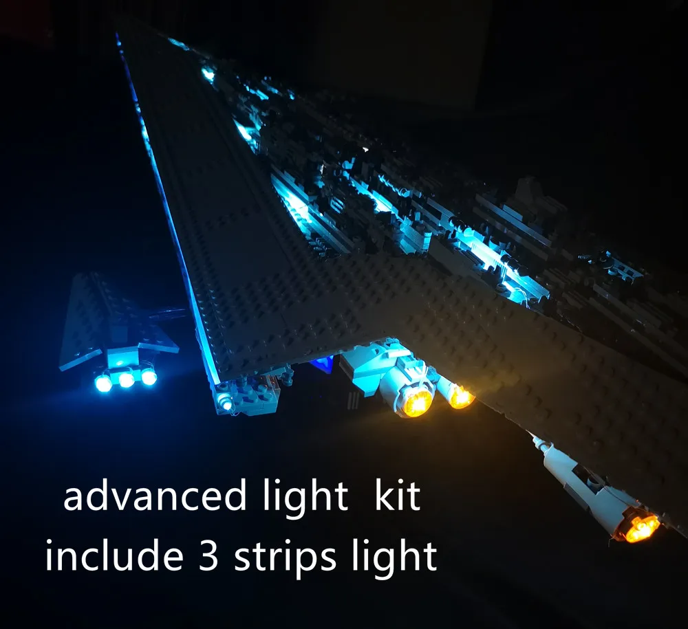Billig Led Licht Kit Für lego 10221 Super Star Destroyer Baustein Licht Set Kompatibel Mit 05028