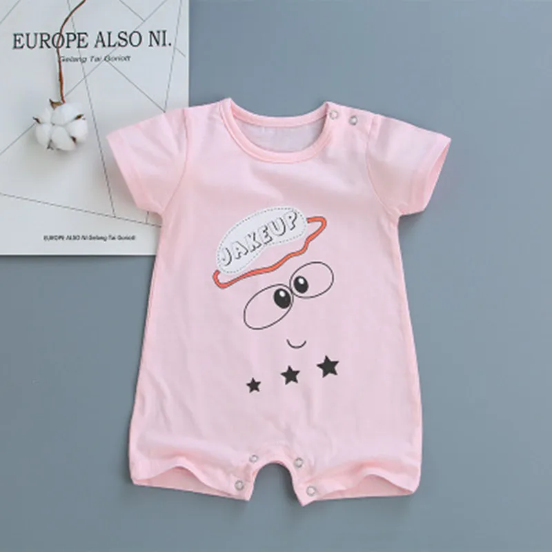 Baby Rompers Newborn Infant Baby Summer Clothes Cute New Cartoon Printed Romper Jumpsuit Climbing Clothes Boy Girl