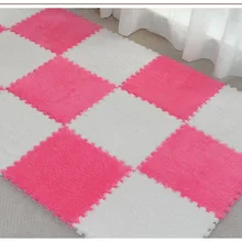 30x30 см эва пенный плюшевый напольные коврики-пазл детский коврик для ползания ворсистый нескользящий ковер детская игровая площадка коврик для гостиной домашний декор