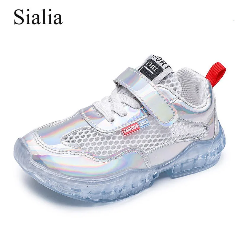 

Sialia Summer Kids Sneakers For Girls Shoes Breathable Leather Patchwork School Outdoor Girls Sneakers Sport Trainers Footwear