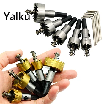 

Drill Bits Yalku Core Drill Bit Set Sawtooth Hole Opener Power Tool 10PCS High Speed Steel Metal Drilling Bits Set Tool Kit HSS