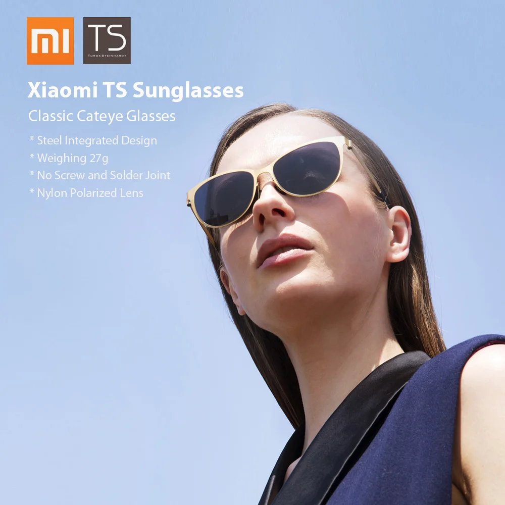 

Xiaomi TS Sunglasses Cateye Glasses Nylon Polarized Eyewear Spectacle Classic Computer Glasses UV Protective Sunglasses for Girl