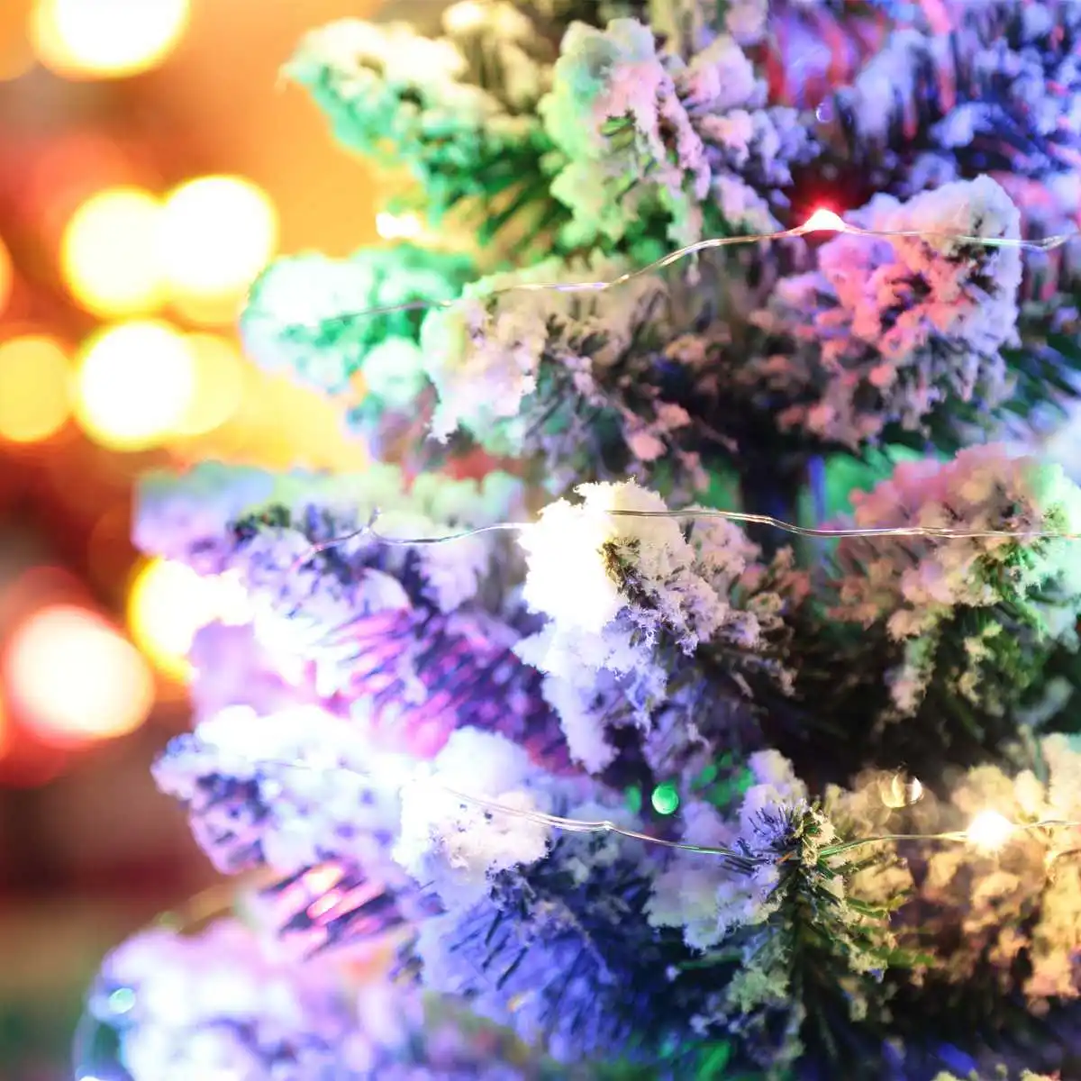  50cm LED Mini Christmas Tree Lighting String PVC Desktop Small Tree Table Ornaments Home Party Deco