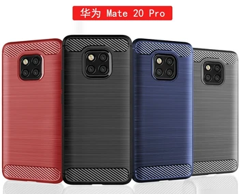 

50pcs/lot Anti shockproof Carbon Fibre Soft TPU Case For Huawei Mate 20 Lite / Mate 20 Pro / Mate 20 / Nova 3i / Honor 8X