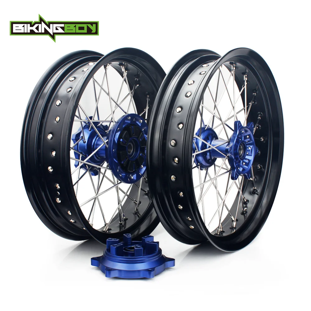 BIKINGBOY 1" Supermoto для Suzuki DRZ400SM 2005- DRZ400 00-04 DRZ 400 S 00-17 DRZ400E 2000-2007 Передние Задние Колеса Диски ступицы