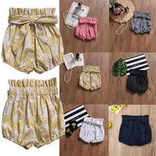 Новое поступление, детские штаны для маленьких девочек, шорты-шаровары, подгузники, короткие штаны, шорты для девочек, От 6 месяцев до 4 лет