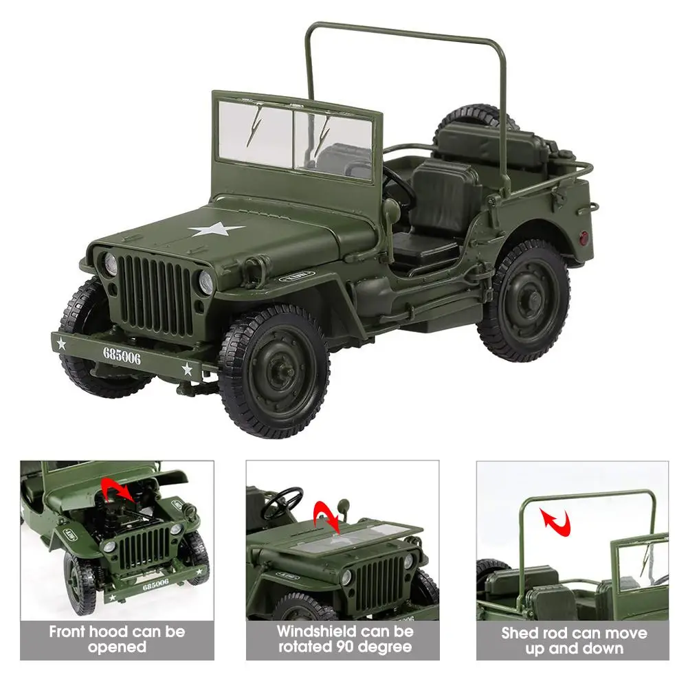 1 шт. 1:18 Тактическая Военная Модель джип модель Уиллис автомобиль сплав модель украшения для детей игрушки подарки