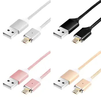 

Magnetic Micro USB Connector Nylon Braided Charging Data Cable