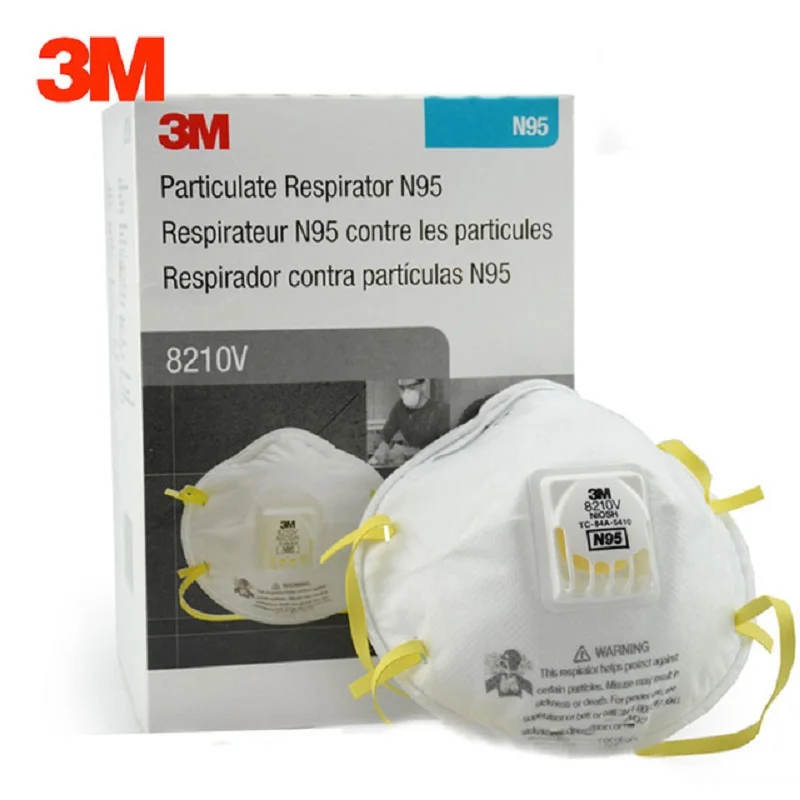 

3M N95 8210V Anti PM2.5 Dust Masks Particles Particulate Respirator Safety Coolflow Valve Industrial Grinding Respirator