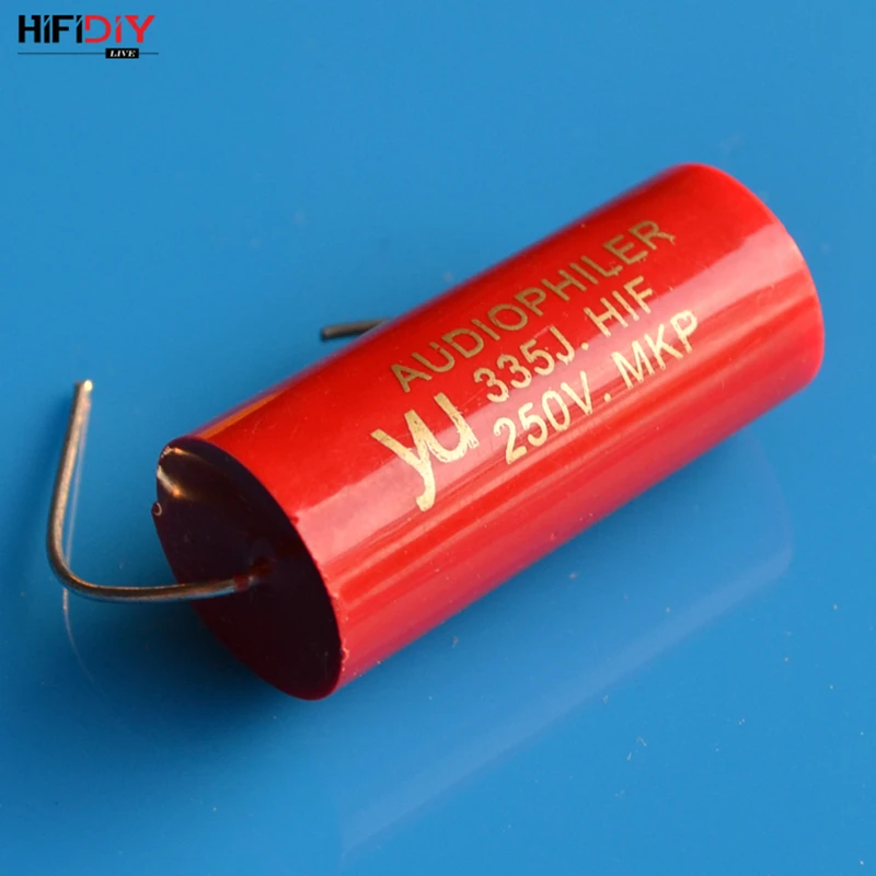 HIFIDIY LIVE Красный конденсатор MKP Неполярные делитель частоты конденсатор с алюминиевой крышкой, аудио питательных 5,6 мкФ 8,2 мкФ 10 мкФ 12 мкФ 15 мкФ 18 мкФ 22 мкФ
