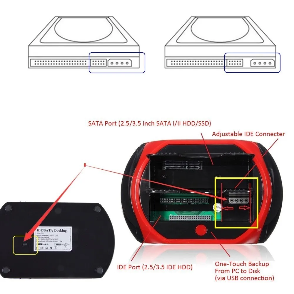 2 5 &quot3 5&quot IDE/SATA USB 3 0 док станция двойной жесткий диск станции Поддержка кабель для