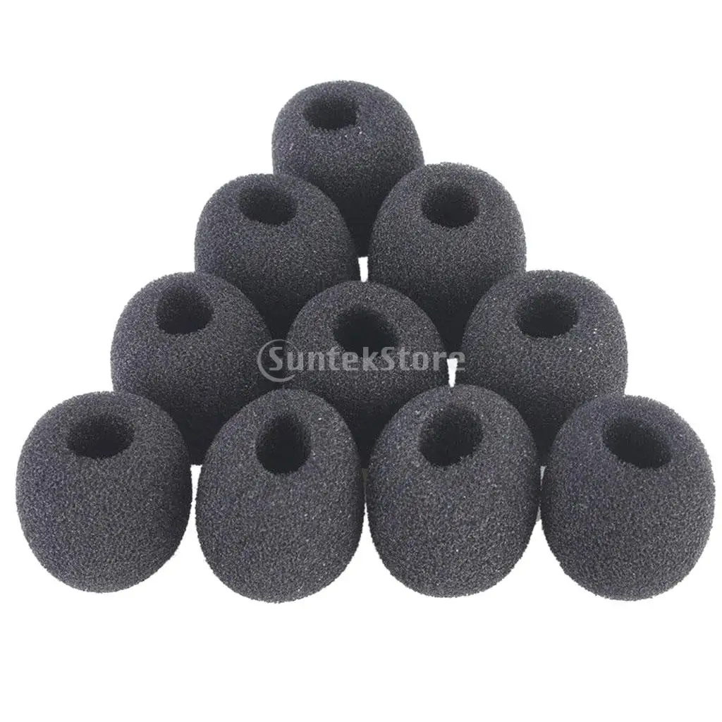 10pcs Small Foam Covers Windscreen Windshield For Microphone 18mm X 8mm