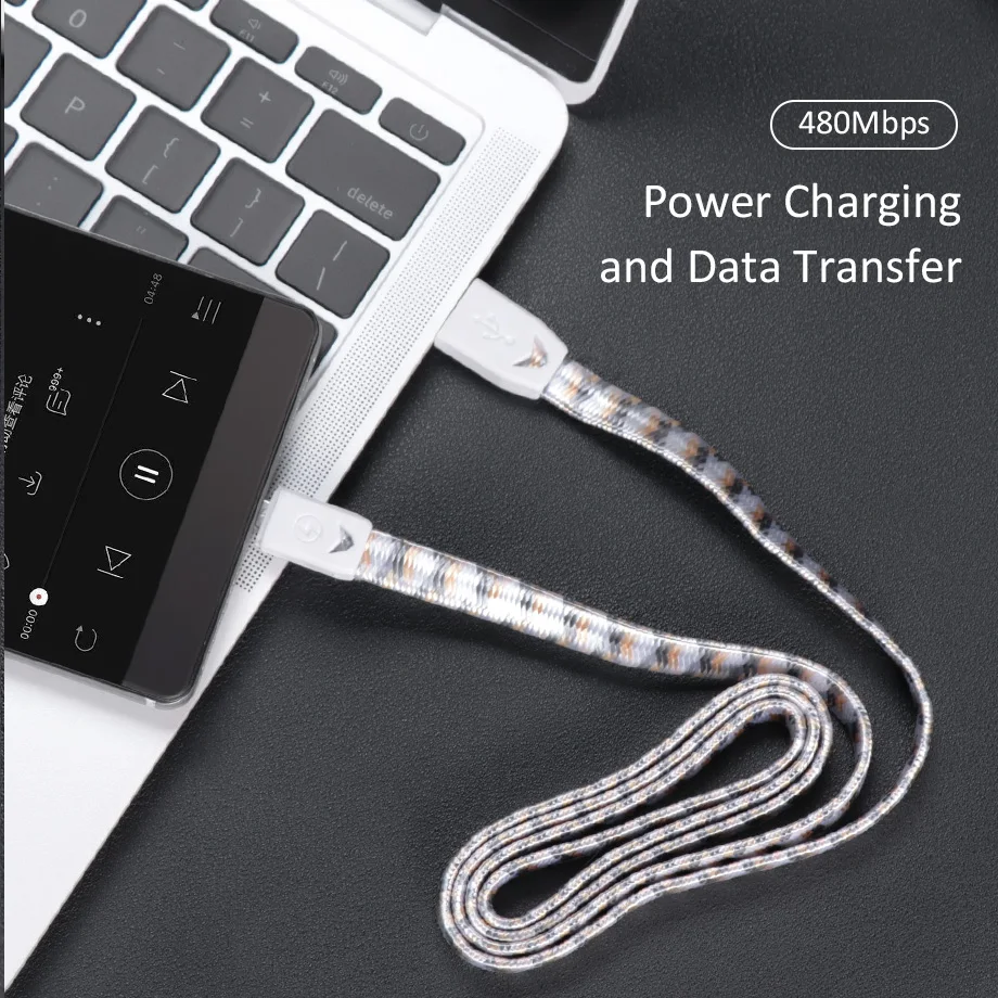 Шейные скобки... плоский кабель USB Micro нейлон плетеный для samsung J7 данных зарядки