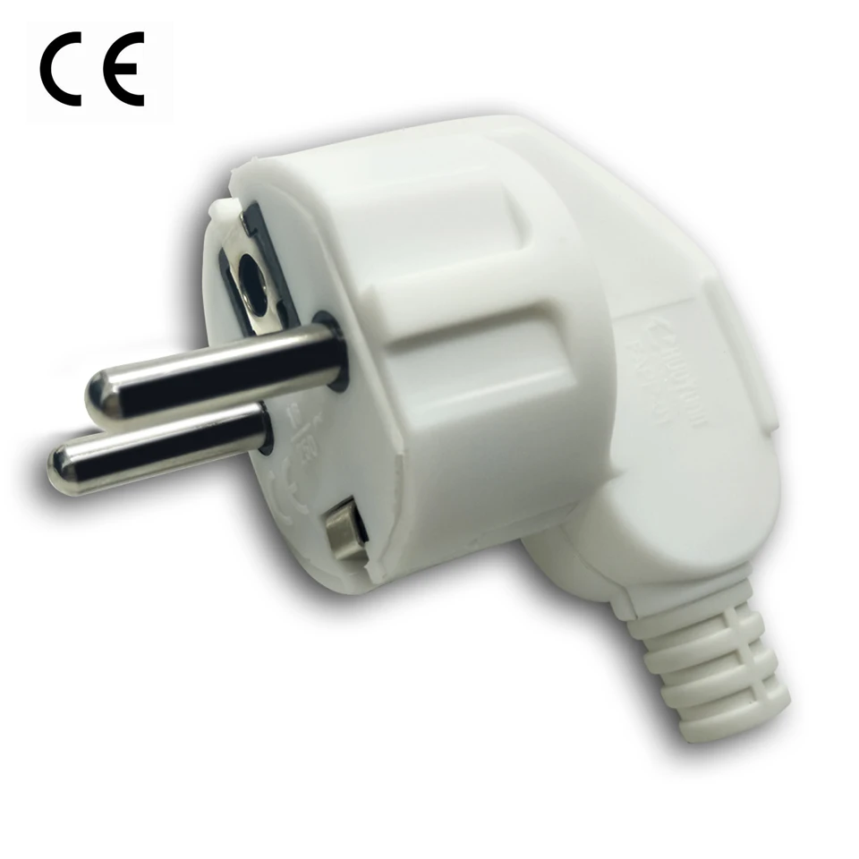 

EU European AC Electrical Power Schuko CEE 7/7 Rewireable Plug Male Sockets Outlets Adaptor Adapter Extension Cord Connector