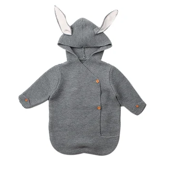 

Baby Sleeping Bag Baby Knitted Bunny Newborn Baby Sleeping Bag Gray
