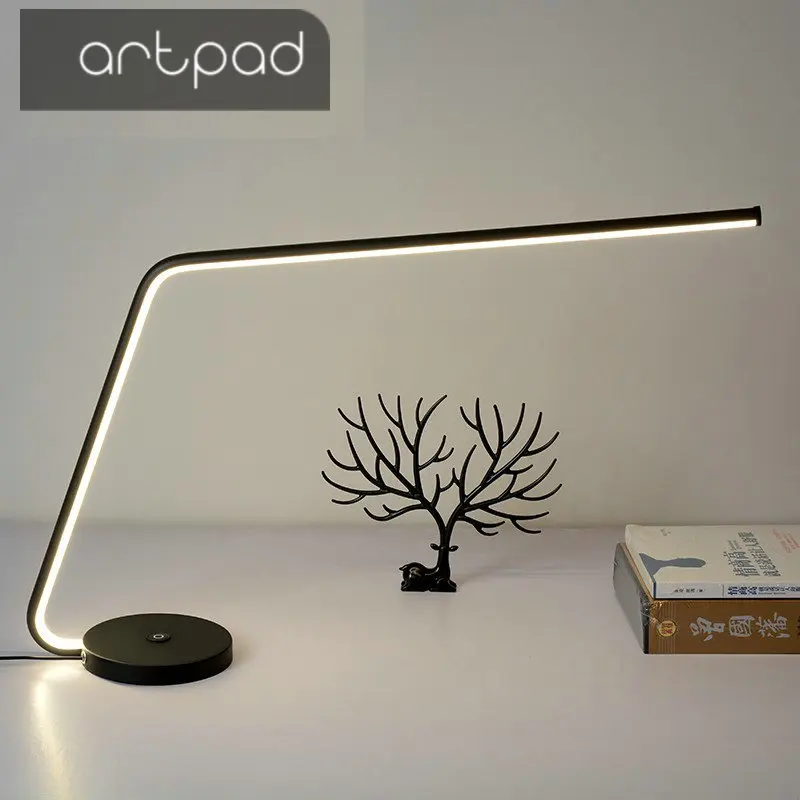 Artpad بساطتها الراقية اللمس عكس الضوء 3 مستوى سطوع العناية بالعيون لمبة مكتب Led مع الثقيلة قاعدة جيدة الأعمال هدية الجدول مصباح