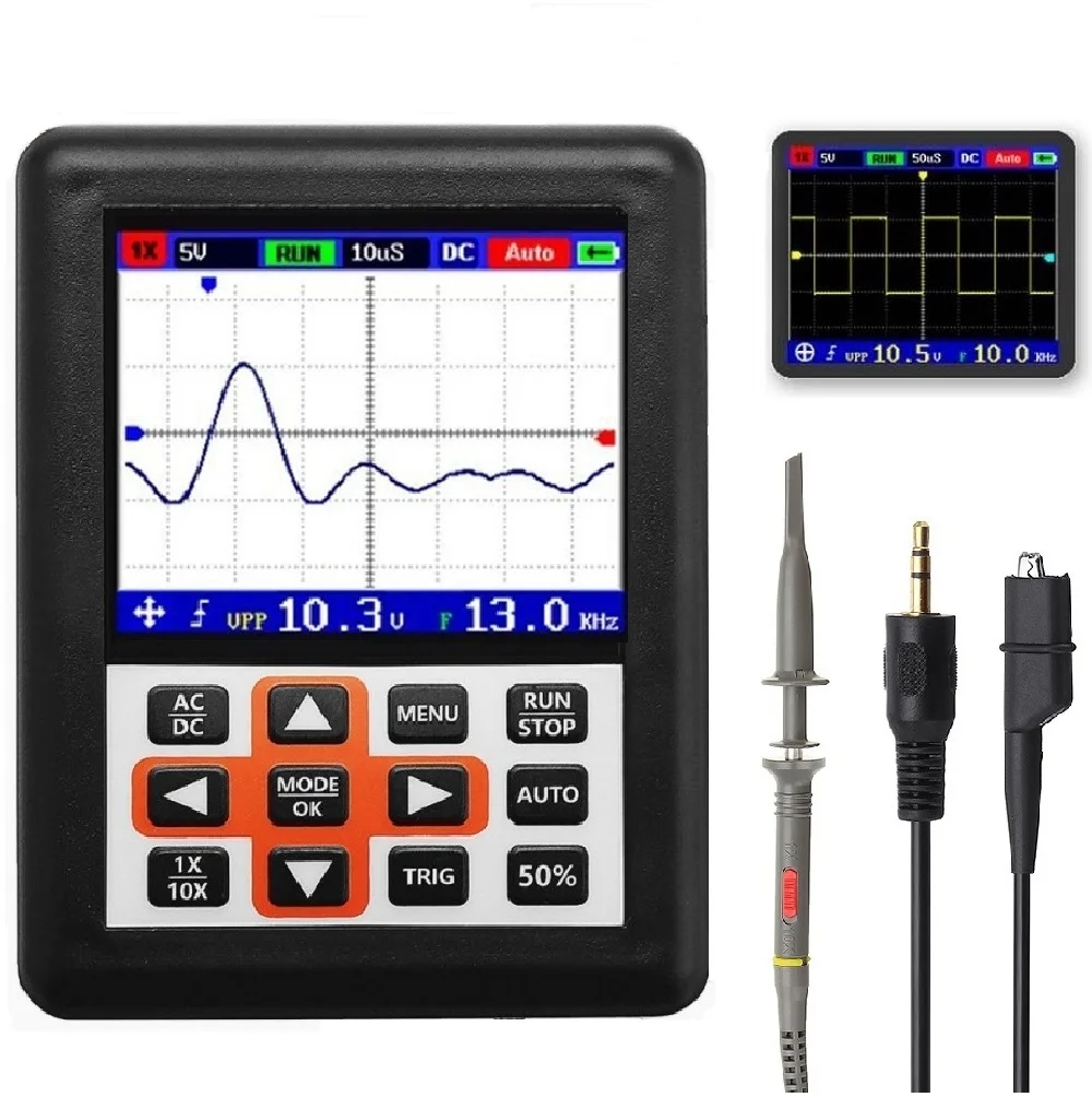 

DSO338 Handheld Oscilloscope 30MHz Bandwidth 200M Sampling Rate 2.4 Inch IPS Screen 320*240 Resolution Technology