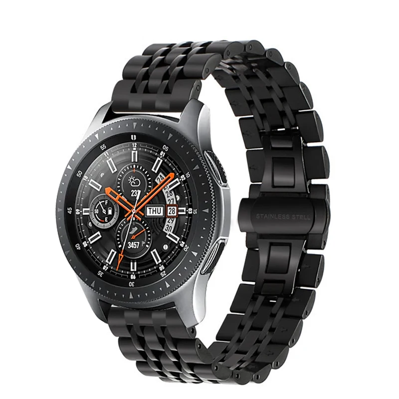 Ремешок из нержавеющей стали для Samsung Galaxy 46 мм браслет Gear S3 Classic/Frontier Huawei Watch 2 Pro 22