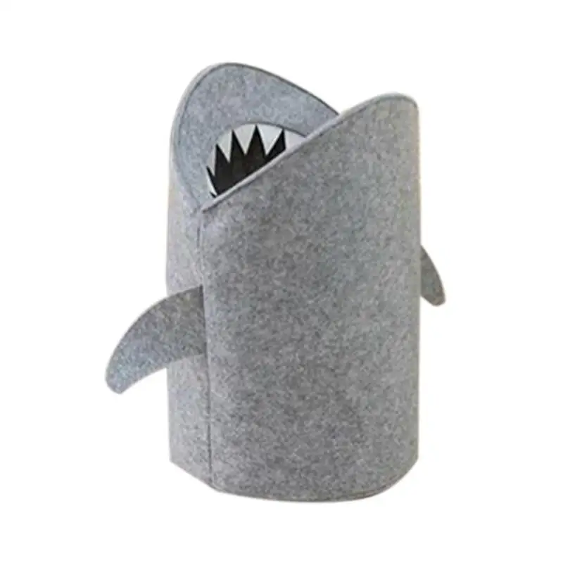 Billig Nordic Stil Fühlte Tuch Klapp Wäsche Korb Shark Design Wäsche Tasche Für Spielzeug Kleidung Lagerung Korb Taschen Hause Veranstalter