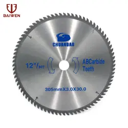 12 "80 зубьев циркулярной пилы для резки древесины Мощность Инструмент аксессуары
