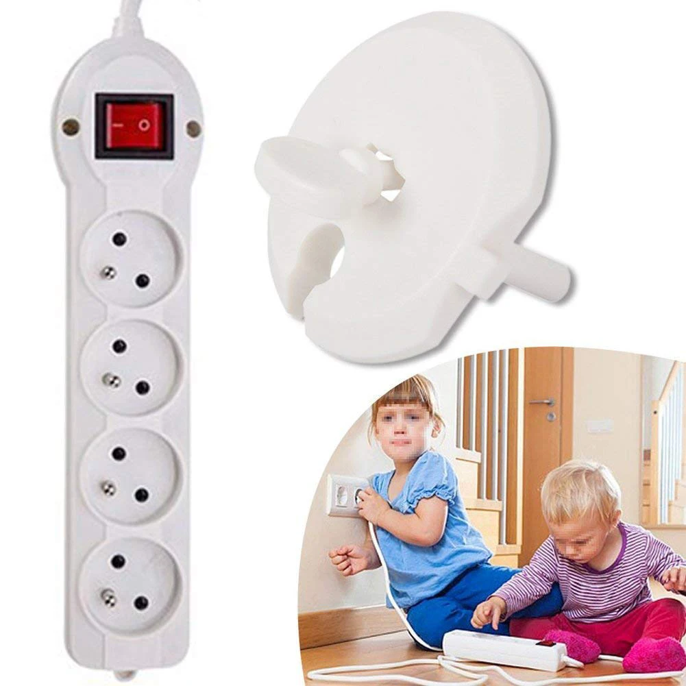 

6PCS Socket Cover+2PCS Key Protection Cover Plug Security Socket Protect Toddlers Baby Safety Anti-electric Shock Childproof