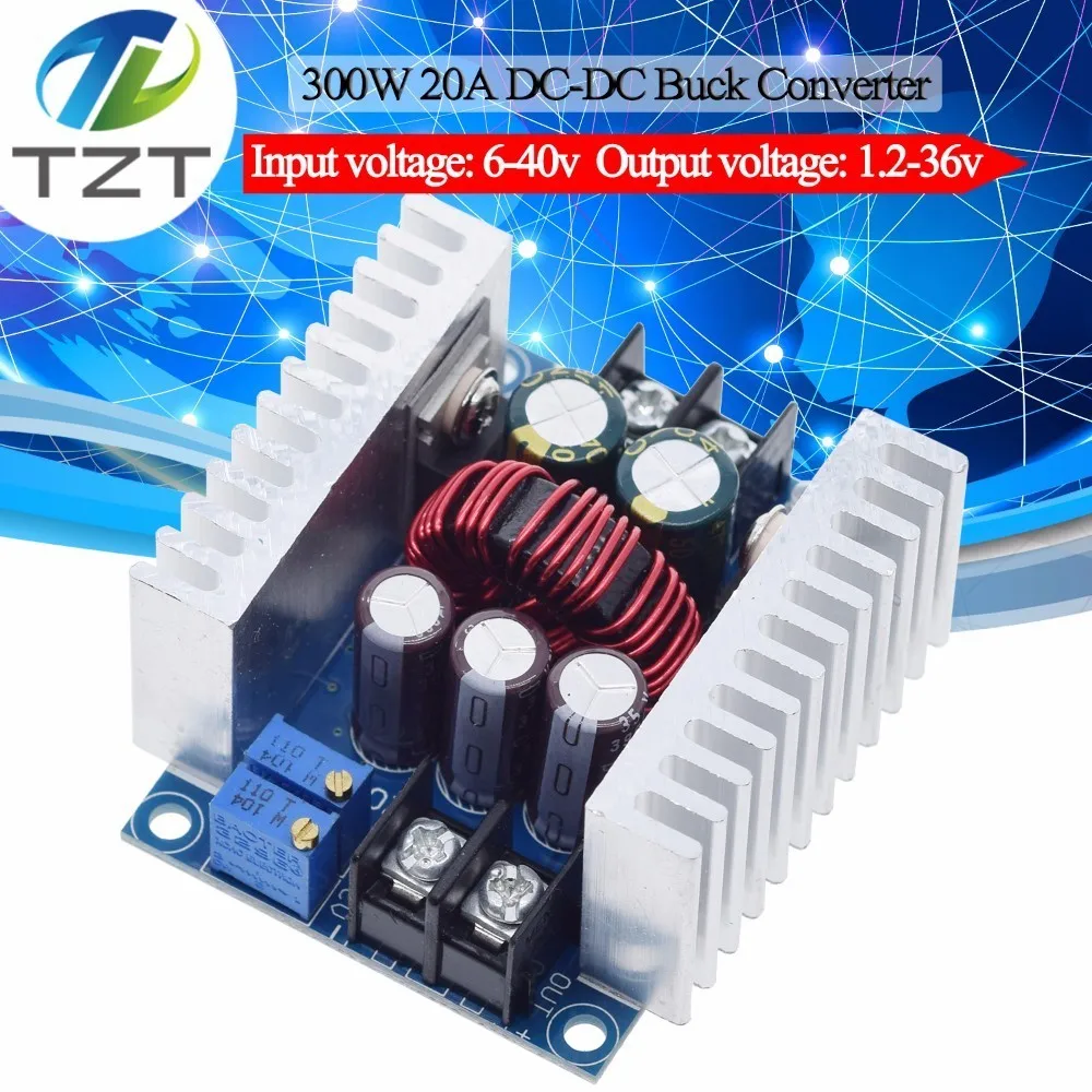 300W 20A DC DC Buck Converter Step Down Module Constant Current LED Driver Power Step Down Voltage Module Electrolytic Capacitor|Integrated Circuits| - AliExpress