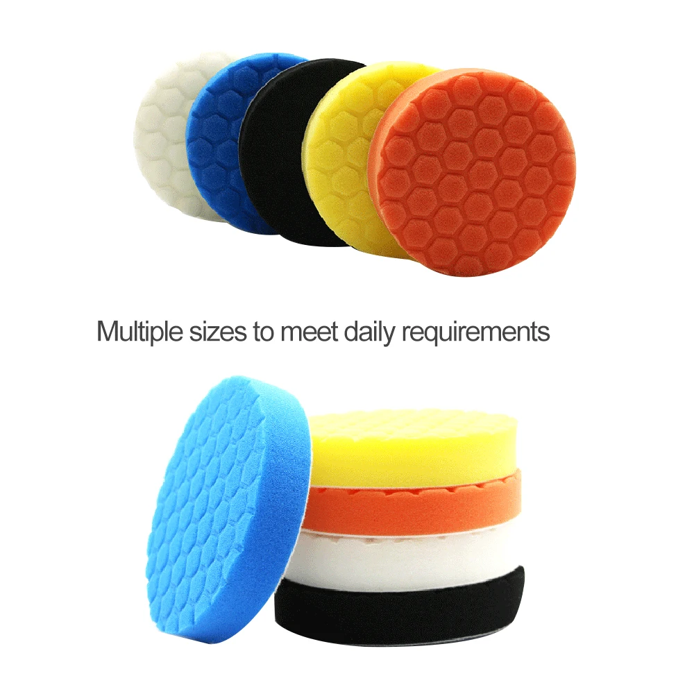 

Car Accessories Car Washer 5PCS 3/4/5/6/7 Inch Buffing Sponge Polishing Pad Kit Set for Car Polisher Buffer car cleaning tools