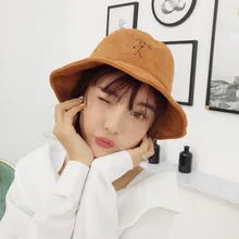 Осенне-зимняя новая Рыбацкая шляпа с вышивкой из мультфильма для мужчин и женщин на открытом воздухе, японский Универсальный складывающийся таз Кепка