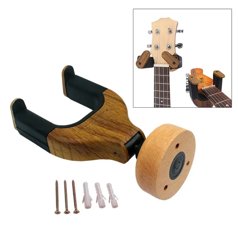 ROSENICE Colgador de pared de la guitarra Auto Bloqueo de rack Gancho titular Soporte de montaje en pared para instrumentos de cuerda Guitar ac/ústica Bass Mandolin