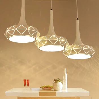 

Iron 3 Pcs suspension Bar Lighting modern Led Pendant Lamps For Dining Room Kitchen Lights Luminaire Crack Hanging Pendant Light